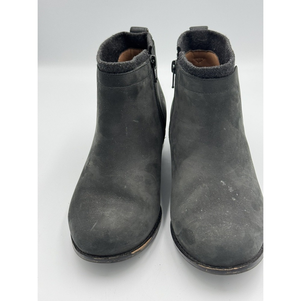 Vionic Joslyn Boots Size 6.5 Wide Black Weather Resistant Leather Ankle Zip - Picture 13 of 13